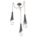Hailstone Swag Chandelier - Burnished Bronze / Charcoal
