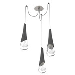Hailstone Swag Chandelier - Beige Silver / Charcoal
