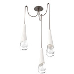 Hailstone Swag Chandelier - Flat Bronze / Chalk