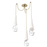 Hailstone Swag Chandelier - Gilded Brass / Chalk