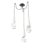 Hailstone Swag Chandelier - Matte Black / Chalk