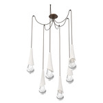 Hailstone Swag Chandelier - Burnished Bronze / Chalk