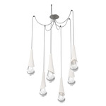 Hailstone Swag Chandelier - Beige Silver / Chalk