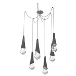 Hailstone Swag Chandelier - Beige Silver / Charcoal