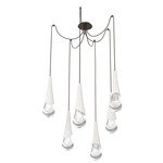 Hailstone Swag Chandelier - Flat Bronze / Chalk