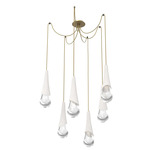 Hailstone Swag Chandelier - Gilded Brass / Chalk
