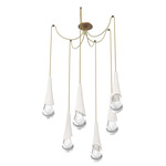 Hailstone Swag Chandelier - Novel Brass / Chalk