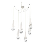 Hailstone Swag Chandelier - Salt White / Chalk