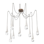 Hailstone Swag Chandelier - Burnished Bronze / Chalk
