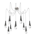 Hailstone Swag Chandelier - Beige Silver / Charcoal