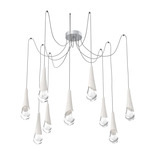 Hailstone Swag Chandelier - Classic Silver / Chalk