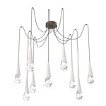 Hailstone Swag Chandelier - Flat Bronze / Chalk
