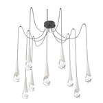 Hailstone Swag Chandelier - Matte Black / Chalk