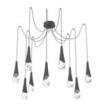 Hailstone Swag Chandelier - Matte Black / Charcoal