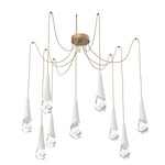 Hailstone Swag Chandelier - Novel Brass / Chalk