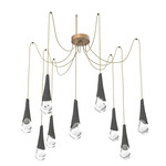 Hailstone Swag Chandelier - Novel Brass / Charcoal