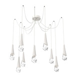 Hailstone Swag Chandelier - Salt White / Chalk
