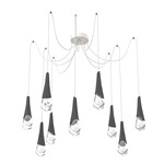 Hailstone Swag Chandelier - Salt White / Charcoal