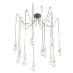 Hailstone Swag Chandelier - Flat Bronze / Chalk