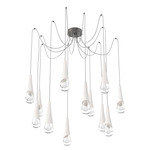 Hailstone Swag Chandelier - Graphite / Chalk