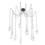 Hailstone Swag Chandelier - Matte Black / Chalk