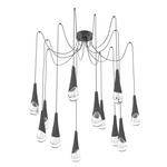 Hailstone Swag Chandelier - Matte Black / Charcoal