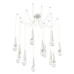 Hailstone Swag Chandelier - Salt White / Chalk