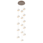 Torno Stack Multi Light Chandelier - Burnished Bronze / Chalk