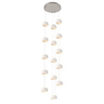 Torno Stack Multi Light Chandelier - Beige Silver / Chalk