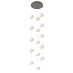 Torno Stack Multi Light Chandelier - Flat Bronze / Chalk