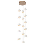Torno Stack Multi Light Chandelier - Novel Brass / Chalk