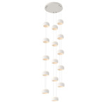 Torno Stack Multi Light Chandelier - Salt White / Chalk