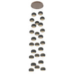 Torno Stack Multi Light Chandelier - Burnished Bronze / Charcoal