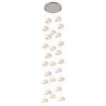 Torno Stack Multi Light Chandelier - Beige Silver / Chalk