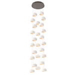 Torno Stack Multi Light Chandelier - Flat Bronze / Chalk
