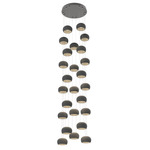 Torno Stack Multi Light Chandelier - Graphite / Charcoal