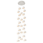 Torno Stack Multi Light Chandelier - Salt White / Chalk