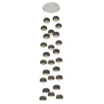 Torno Stack Multi Light Chandelier - Salt White / Charcoal
