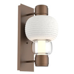 Torno Mandrel Wall Sconce - Burnished Bronze / Clear
