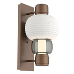 Torno Mandrel Wall Sconce - Burnished Bronze / Smoke