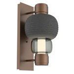 Torno Mandrel Wall Sconce - Burnished Bronze / Smoke