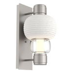 Torno Mandrel Wall Sconce - Beige Silver / Clear