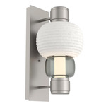 Torno Mandrel Wall Sconce - Beige Silver / Smoke