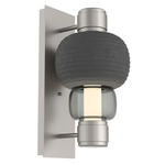Torno Mandrel Wall Sconce - Beige Silver / Smoke