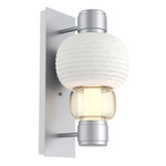 Torno Mandrel Wall Sconce - Classic Silver / Amber