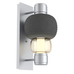 Torno Mandrel Wall Sconce - Classic Silver / Amber