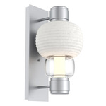 Torno Mandrel Wall Sconce - Classic Silver / Clear