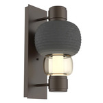 Torno Mandrel Wall Sconce - Flat Bronze / Amber