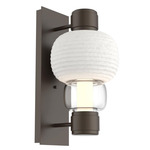 Torno Mandrel Wall Sconce - Flat Bronze / Clear
