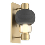 Torno Mandrel Wall Sconce - Gilded Brass / Amber